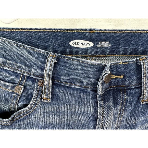 Old Navy Skinny Built In Flex Tough Denim Jeans Dark Wash Mens 31x30 - Picture 4 of 7